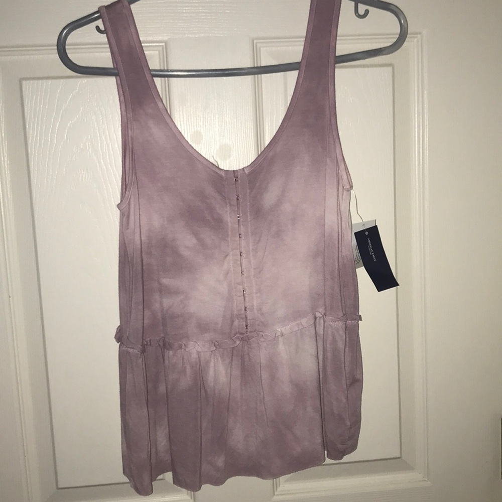 Purple tie-dye American Eagle tank top
